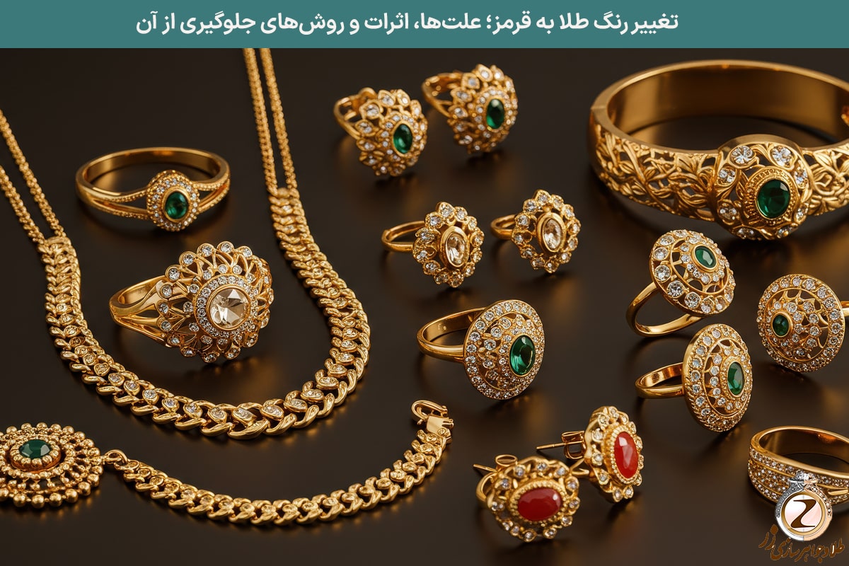 تغییر رنگ طلا به قرمز؛ علت‌ها، اثرات و روش‌های جلوگیری از آن - نیوز زر