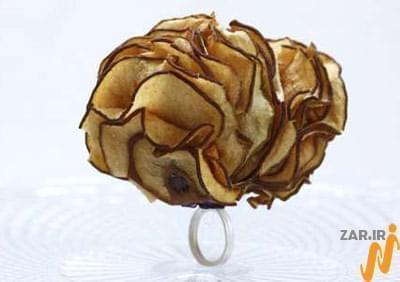 مدل حلقه ساخته شده از میوه گلابی