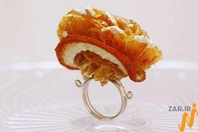 مدل حلقه ساخته شده از میوه نارنگی