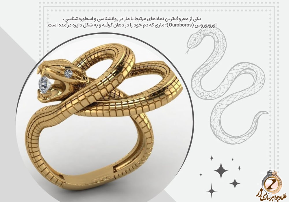 خرید و قیمت انگشتر طرح طلا مدل مار - انگشتر مار نماد چیست - نیوز زر