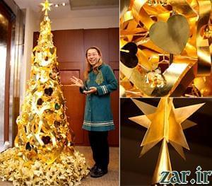 گرانقیمت ترین درخت کریسمس ساخته شده از طلا